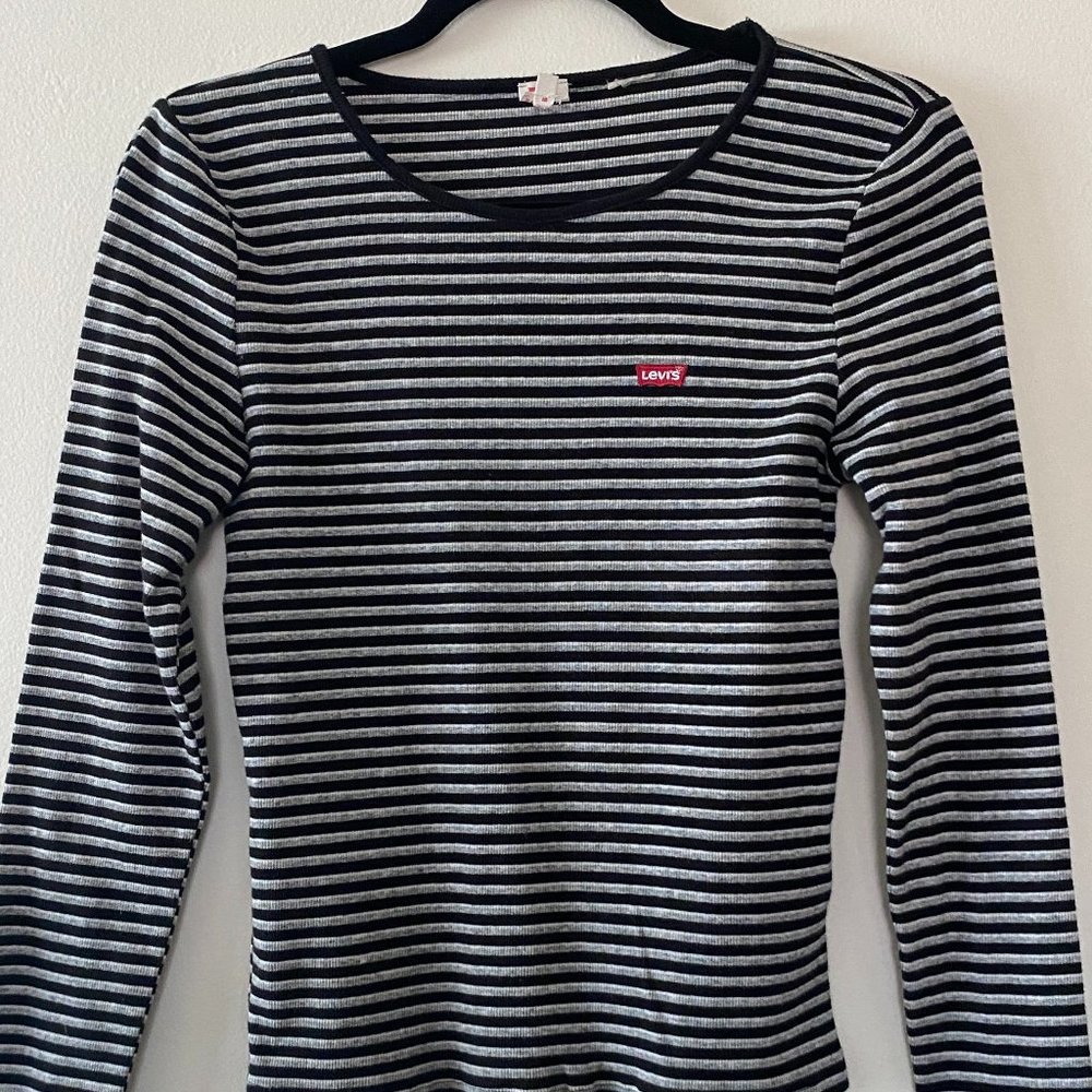 Levi's Black and Gray Long Sleeve Shirt